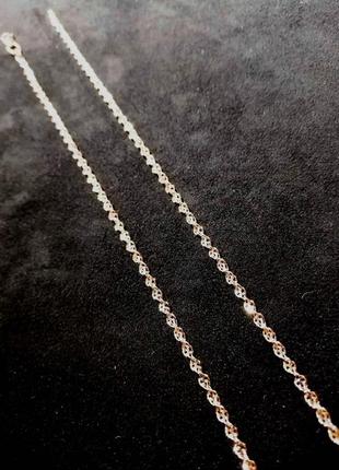 Золотая цепочка 45,5 см # цепочка из красного золота лот 52