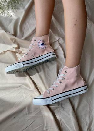 Кеды женские converse chuck taylor all star hi peach конверс6 фото