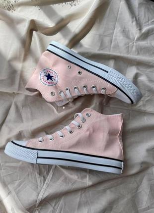 Кеды женские converse chuck taylor all star hi peach конверс10 фото