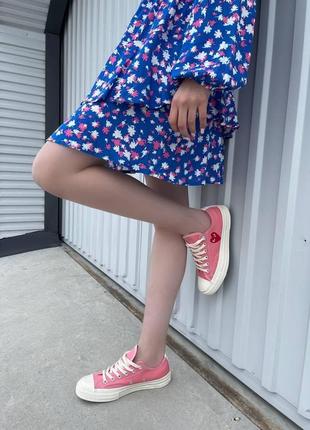 Кеды женские converse cdg low pink конверс2 фото