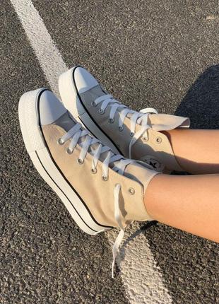 Кеды женские converse lift cream beige конверс