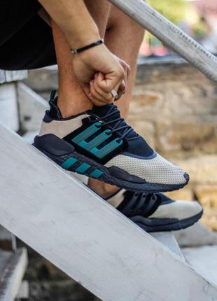 Женские кроссовки  adidas eqt support 91/18 black beige green