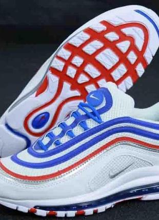 Мужские кроссовки  nike air max pillar pine green beans 97 white blue red