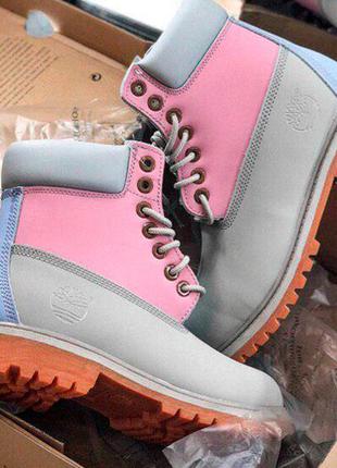 Timberland gray pink blue