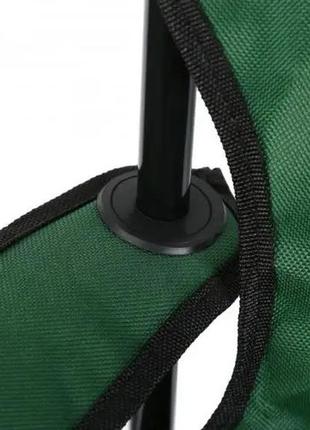 Рибальський стілець складаний з підсклянником + чохол (зелений)4 фото