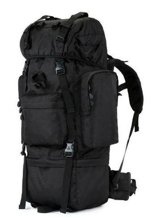 Тактический рюкзак каркасный (black) (70l)