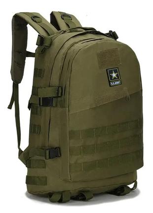 Тактический набор 2в1: рюкзак тактический военный 45л us army + наколенники + налокотники, олива2 фото