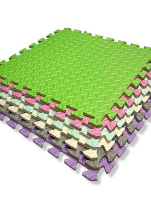 Дитячий килимок-пазл 500×500×10 мм зелений2 фото