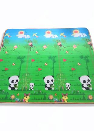 Дитячий двосторонній килимок панда/англійський алфавіт 2000х1800х10 мм