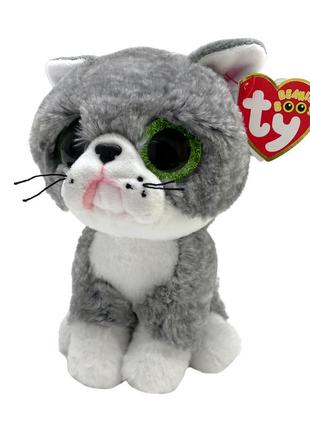 Дитяча іграшка м’яконабивна ty beanie boos 36581 cірий котик "fergus", арт. 36581