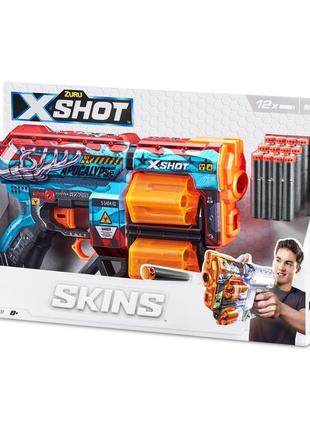 Швидкострільний бластер x-shot skins dread apocalypse (12 патронів), 36517g