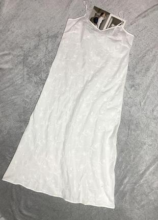 Marks&spenser коттоновое ночная рубашка на тонких бретелях