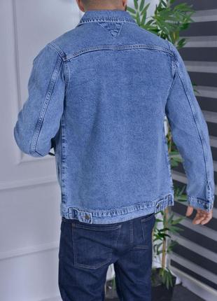 Куртка джинсовая мужская john lucca s-xxl арт.853, цвет темно-серый, международный размер s, размер мужской5 фото