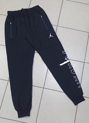 Спортивні штани чоловічі jordan m-xxl арт.919-3, m, 46, чорний xl, 50