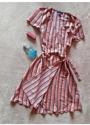 Распродажа 😍 😍 😍 легкое платье на запах в полоску1 фото