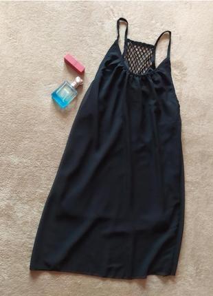 Распродажа 😍 😍 😍 базовое стильное шифоновое платье, сетка на спинке1 фото