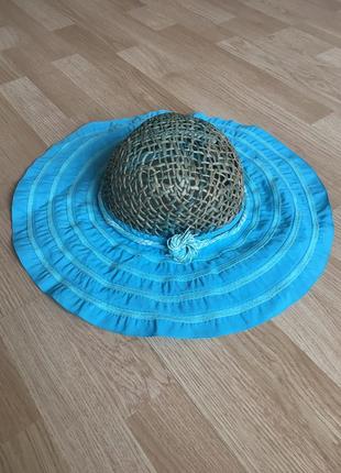 Шляпа соломенно-тканная