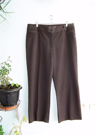Итальянские классические прямые коричневые плотные брюки lady balizza 25р