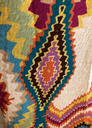 Zara длинное платье, туника яркая, красивая вещь🍌🥝🌵