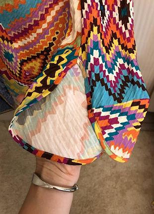 Zara длинное платье, туника яркая, красивая вещь🍌🥝🌵