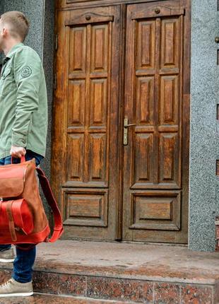 Городской кожаный рюкзак, мужской рюкзак для ноутбука