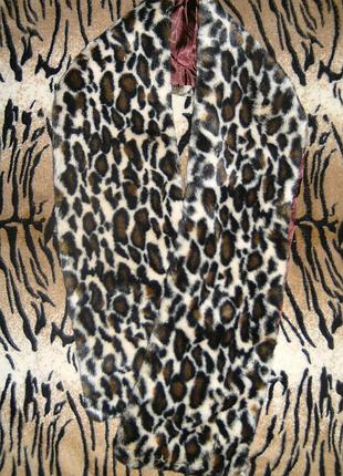 Хутряний Шарф анімалістичний принт