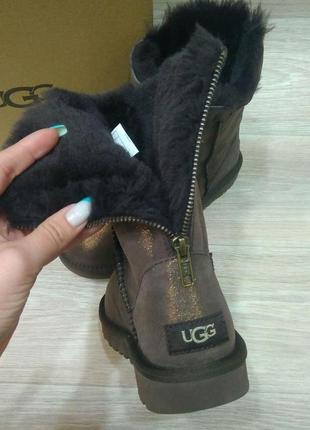 Угги угг ugg australia оригинал женские шоколад замш змейка. код 1002210 фото