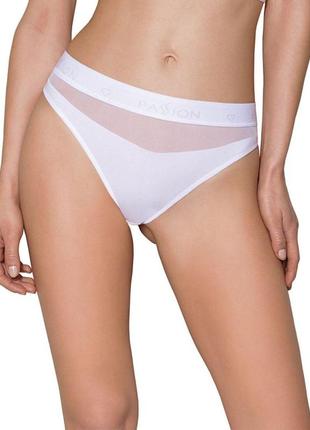 Трусики з прозорою вставкою passion ps006 panties white, size m