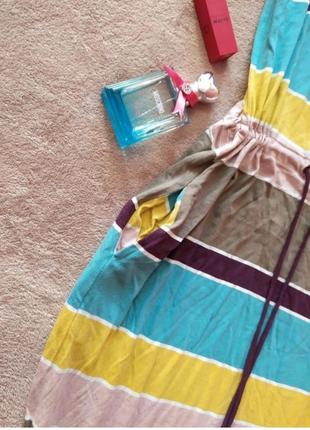 Распродажа 😍 😍 😍 базовое комфортное качественное полосатое спортивное платье с карманами меди5 фото