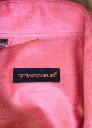 Рубашка легкая морковно-кирпичного цвета twors8 фото