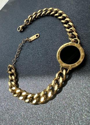 Браслет нержавеющая сталь позолота браслет с позолотой браслет с римскими цифрами