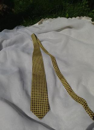 Стильный галстук. handmade in italy. галстук ручной работы. сияющий галстук. золотистый галстук6 фото