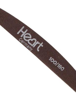 Пилка для нігтів heart half titan brown 100/180 5187