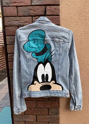 Джинсовая куртка, джинсовая куртка с рисунком, джинсо