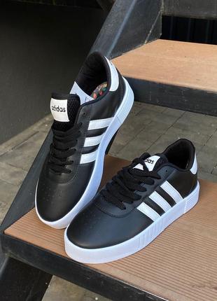 Кеди adidas court bold black2 фото