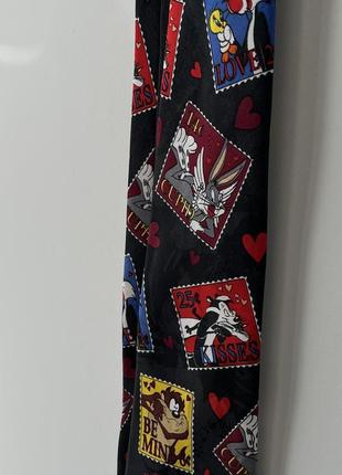 Looney tunes mania love vintage made in korea tie галстук галстук шелк оригинал винтаж 1996 год2 фото