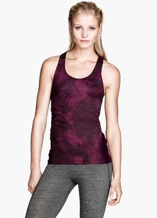 Бордова спортивна майка з принтом h&m