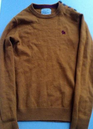 Теплый фирменный свитер 50 % шерсти2 фото