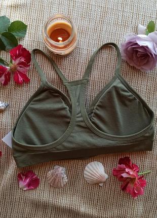 Топ-бюстгальтер спортивный с отдельными чашечками, топ с паралоновыми чашками,...