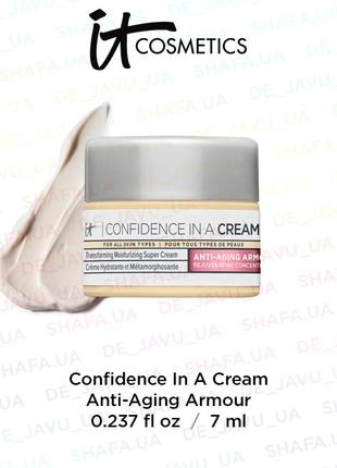 Потужний антивіковий зволожуючий крем it cosmetics confidence in a cream anti aging armour1 фото