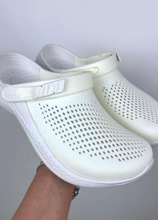 Crocs literide 360 almost white женские кроксы original