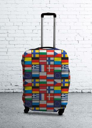 Чехол на чемодан с рисунком coverbag, размер s 0413