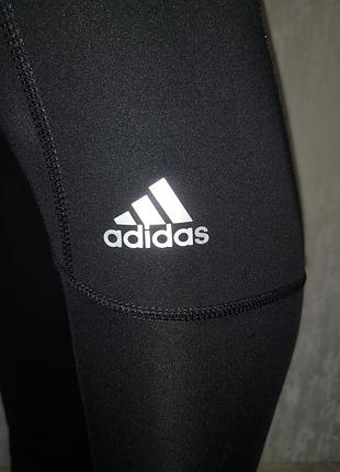 Adidas techfit женские спортивные компрессионные термо штаны лосины леггинсы4 фото