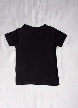 Черная футболка для мальчика на 2-3 года, р. 92-98 см3 фото
