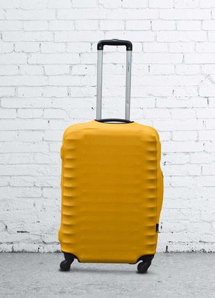 Чехол для чемодана coverbag s0102e;1100 желтый, малый, неопрен3 фото
