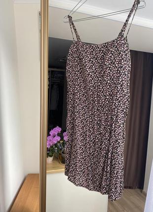 Платье мини сарафан коттон в цветы производитель итальялия