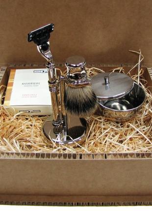 Набор для бритья с помазком rainer dittmar 8201-56 gillette mach3