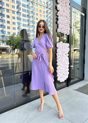 Муслиновое платье на запах 3 цвета.