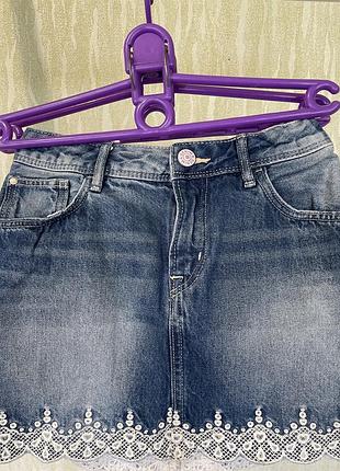 Стильная джинсовая юбка 2