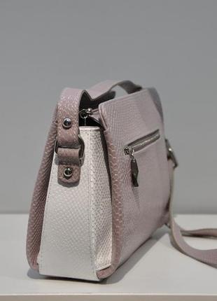 Шкіряна жіноча сумочка через плече 0709-10403 фото